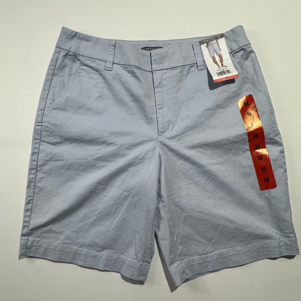 Matty M Women's Light Blue Short beige Size Medium